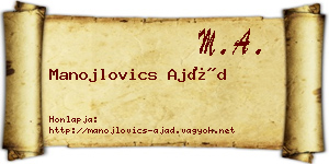 Manojlovics Ajád névjegykártya